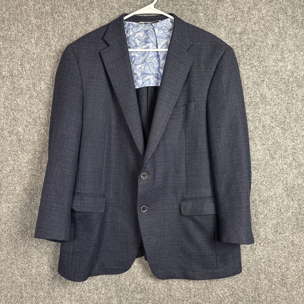 Samuelsohn  Blazer suit jacket Mens Size 45 R Blue Wool